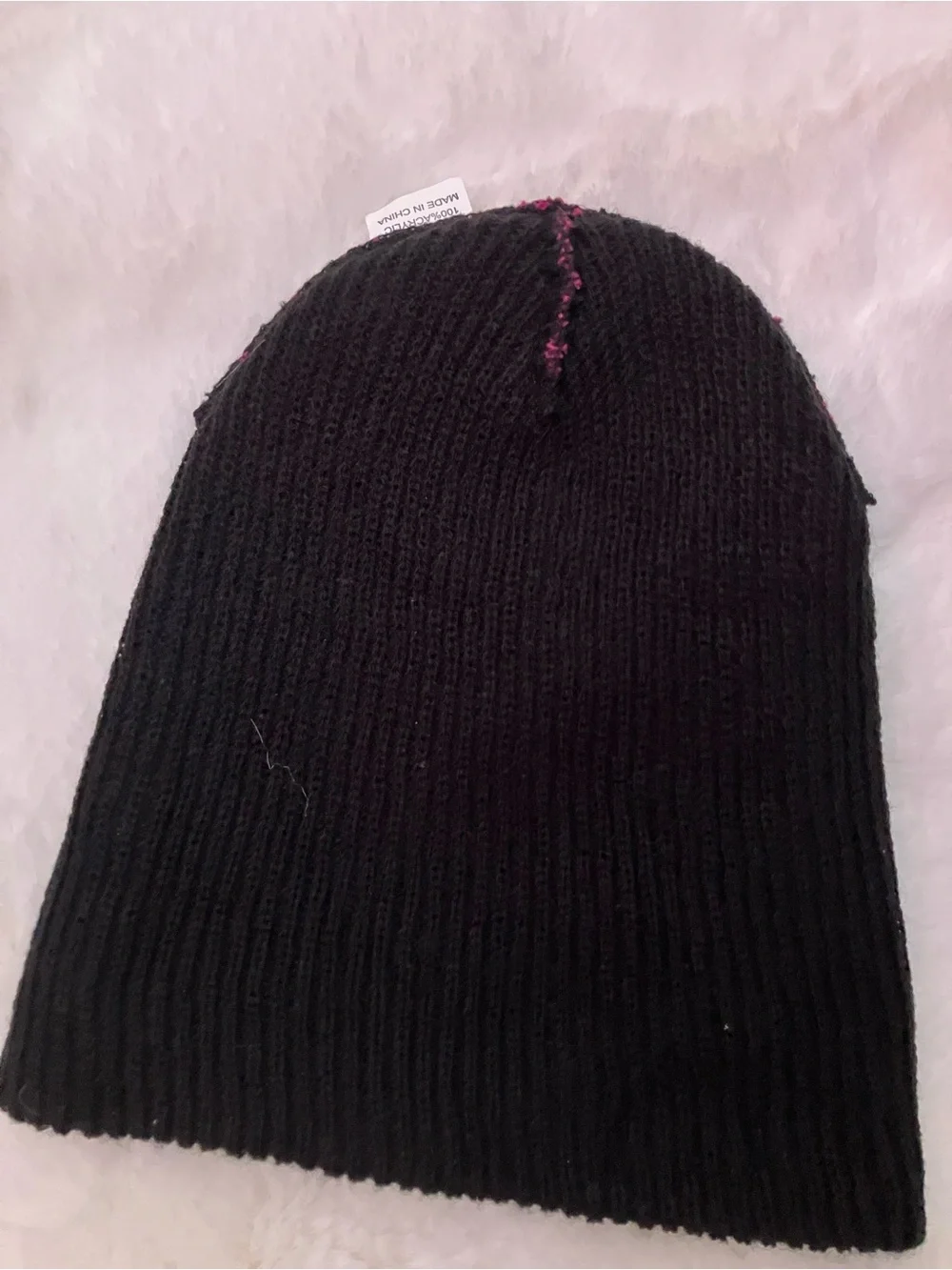 Neff Striped Beanie in Magenta, Teal & Black